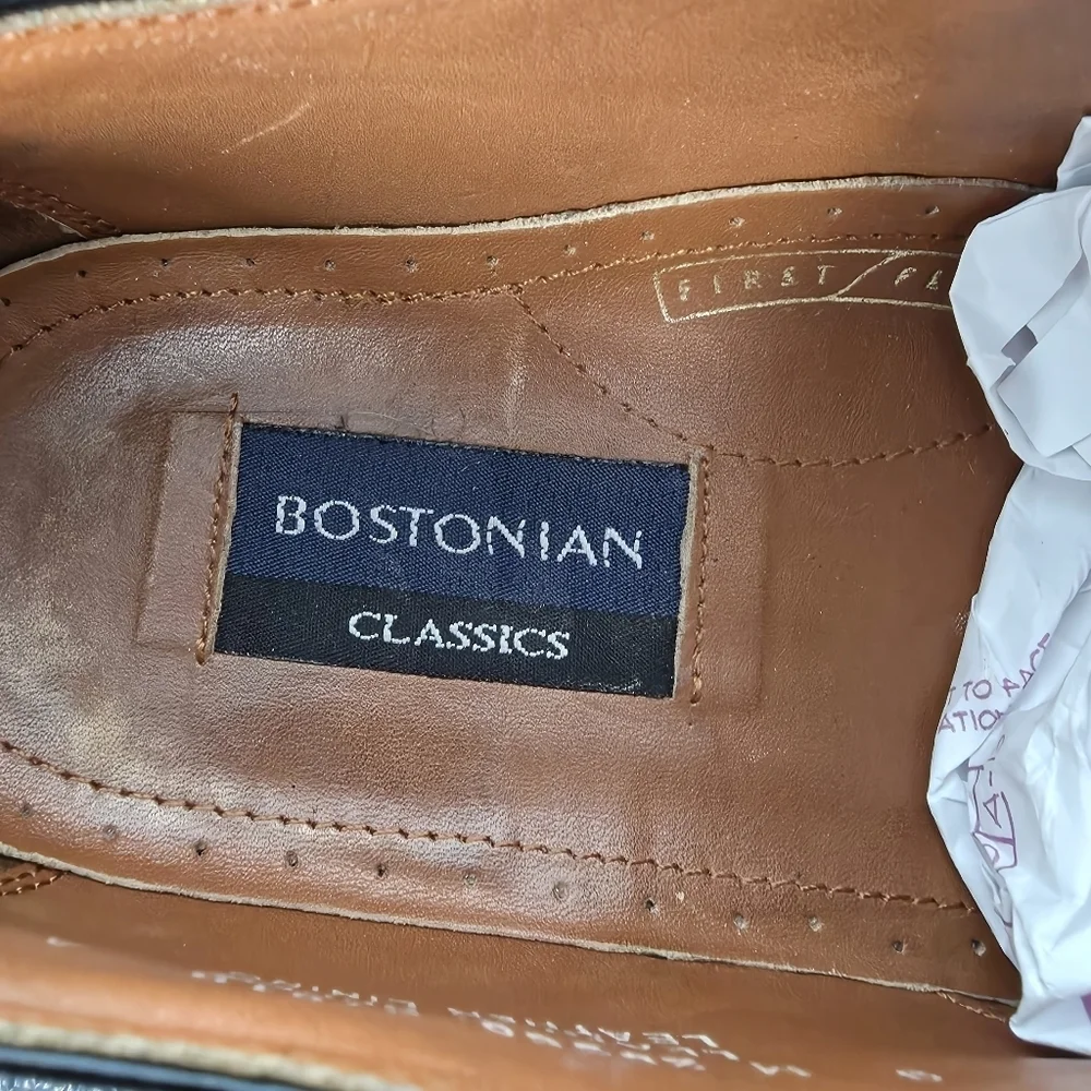 Bostonian Classics Men's Black Leather Cap Toe Oxford Dress Shoes Size 9 M First